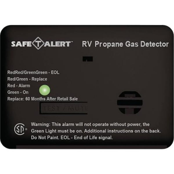 Mti Industry M6T-20441PBL 12V 20 Series Safe T Alert Mini RV Propane - LP Gas Alarm; Black M6T-20441PBL - main